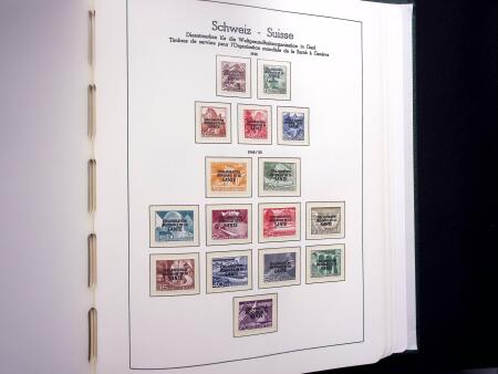 1850-1977 Reichhaltige Sammlung Schweiz in drei Leuchtturm