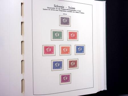 1850-1977 Reichhaltige Sammlung Schweiz in drei Leuchtturm
