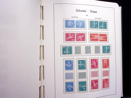 1850-1977 Reichhaltige Sammlung Schweiz in drei Leuchtturm