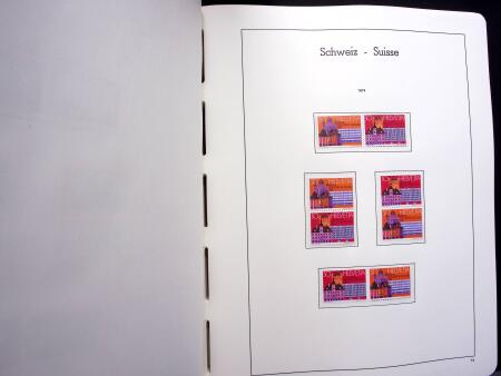 1850-1977 Reichhaltige Sammlung Schweiz in drei Leuchtturm