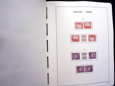 1850-1977 Reichhaltige Sammlung Schweiz in drei Leuchtturm