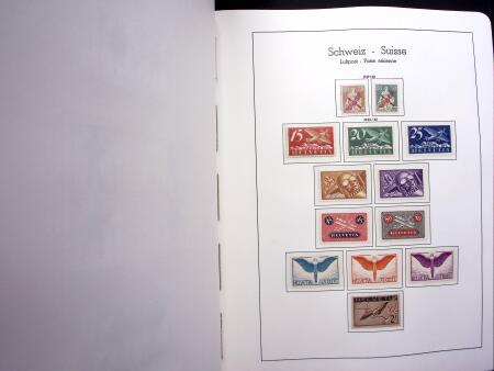 1850-1977 Reichhaltige Sammlung Schweiz in drei Leuchtturm