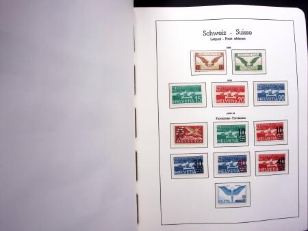 1850-1977 Reichhaltige Sammlung Schweiz in drei Leuchtturm