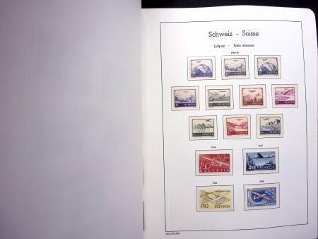 1850-1977 Reichhaltige Sammlung Schweiz in drei Leuchtturm
