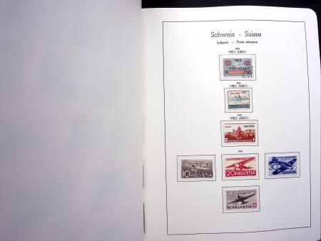 1850-1977 Reichhaltige Sammlung Schweiz in drei Leuchtturm