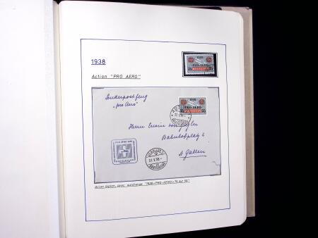 1923-88 Gut ausgebaute Flugpostsammlung in ein Album,