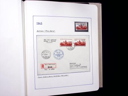 1923-88 Gut ausgebaute Flugpostsammlung in ein Album,