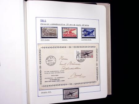 1923-88 Gut ausgebaute Flugpostsammlung in ein Album,