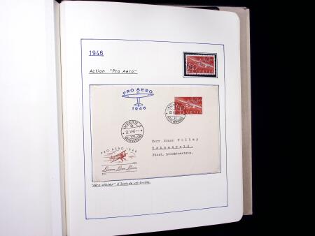 1923-88 Gut ausgebaute Flugpostsammlung in ein Album,