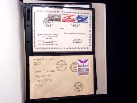 1923-88 Gut ausgebaute Flugpostsammlung in ein Album,