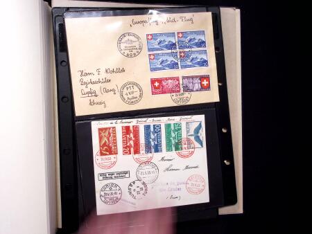 1923-88 Gut ausgebaute Flugpostsammlung in ein Album,