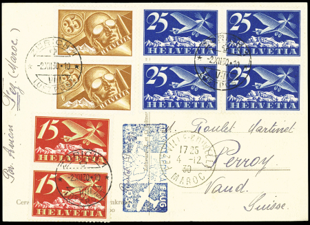 1930 (2. Dez.) III. Schweizer Afrikaflug, Postkarte