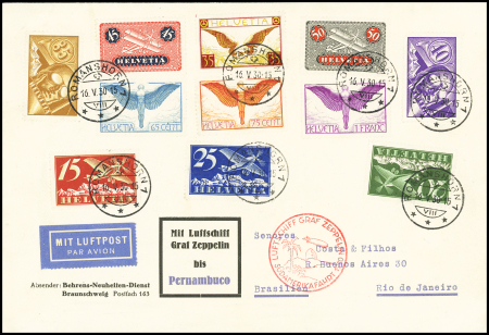 1930 (16. Mai) Südamerikafahrt, saubere Brief "mit