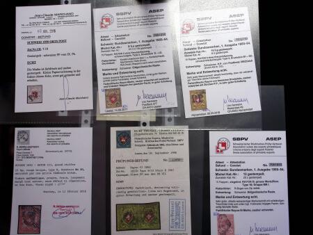 1843-50 Gebrauchte Sammlung klassische Marken auf 5
