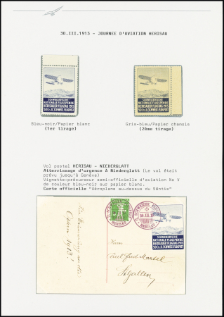 1913 (30. März) Flugtag Herisau, Flugspendemarke 50Cts