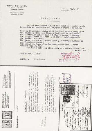 Vorläufer SITTEN auf gewöhnlichem Papier1913 (18.