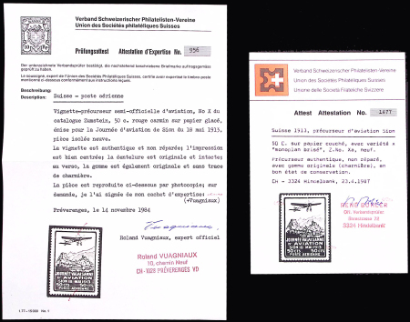 1913 Sammlung von die Vorläufer Marken auf mehrere