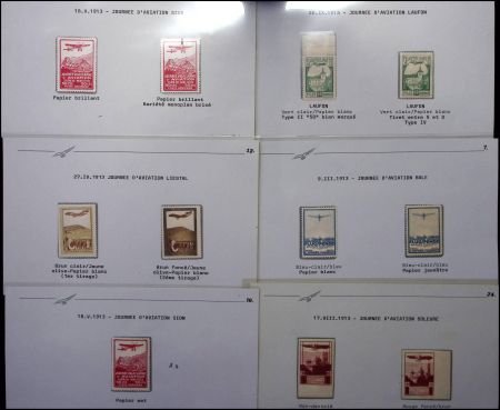1913 Sammlung von die Vorläufer Marken auf mehrere