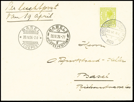 1926 (19. Apr.) Amsterdam - Basel, Brief nach Basel