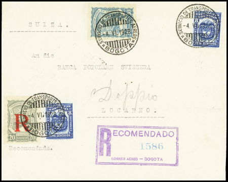 1928 (4. Juni) Incoming R-Brief von Bogota nach Locarno,