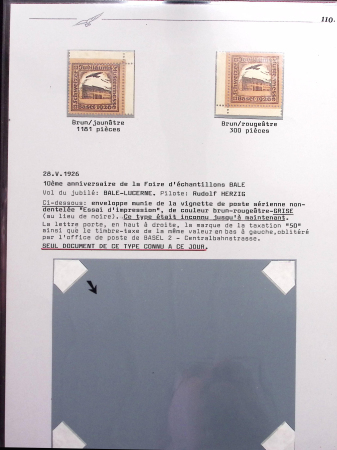 1926 (28. Mai) Jubiläumsflug 10 Jahre Mustermesse