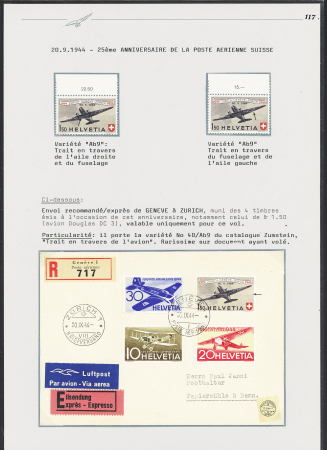 1944 (20. Sept.) Jubiläumsflüge 25 Jahre Swissair,