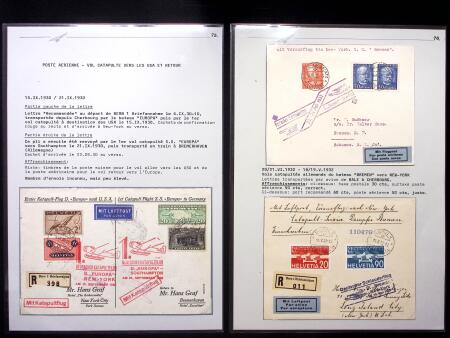 KATAPULTFLÜGE : Sammlung 18 Belege zwichen 1929 und
