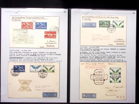 KATAPULTFLÜGE : Sammlung 18 Belege zwichen 1929 und