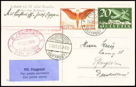 1929 (15. Okt.) Zeppelin Balkan-Schlesien-Fahrt mit