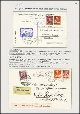 ZEPPELIN : Sammlung 25 Belege zwichen 1924 und 1936,