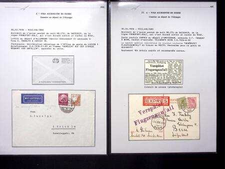 UNFALLPOST : Sammlung 10 Belege zwichen 1925 und 1944,