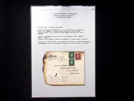 UNFALLPOST : Sammlung 10 Belege zwichen 1925 und 1944,