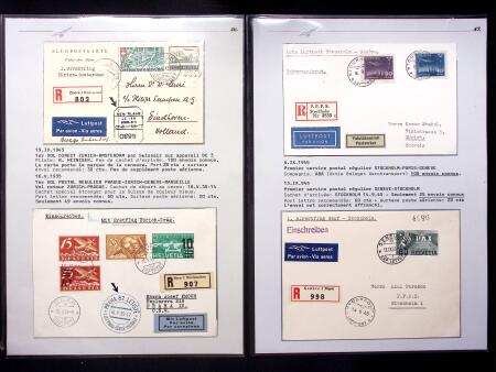 REGELMÄSSIGER LUFTVERKEHR : Sammlung 13 Belege zwichen