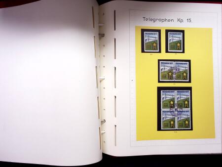 TELEGRAPHENPIONIERE: Lot in Leuchturm Album auf 32