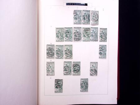 ABSTEMPELUNGEN : Kl. Sammlung in Album mit ca600 Marken
