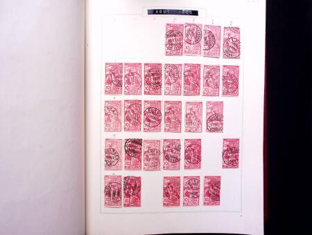 ABSTEMPELUNGEN : Kl. Sammlung in Album mit ca600 Marken