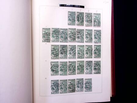 ABSTEMPELUNGEN : Kl. Sammlung in Album mit ca600 Marken