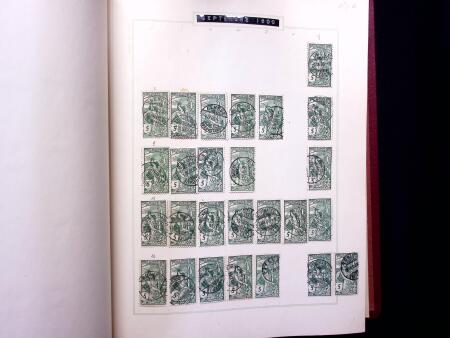 ABSTEMPELUNGEN : Kl. Sammlung in Album mit ca600 Marken