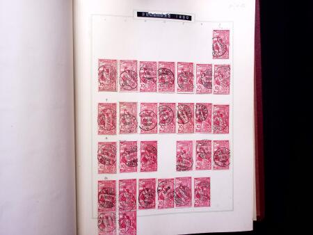 ABSTEMPELUNGEN : Kl. Sammlung in Album mit ca600 Marken