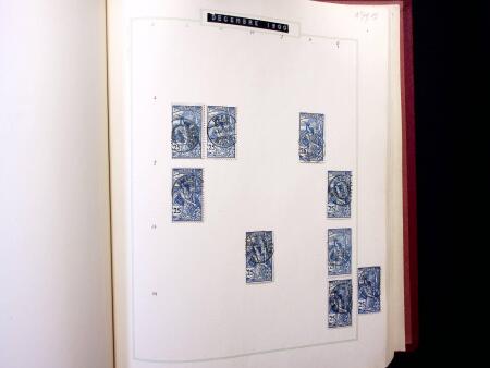 ABSTEMPELUNGEN : Kl. Sammlung in Album mit ca600 Marken