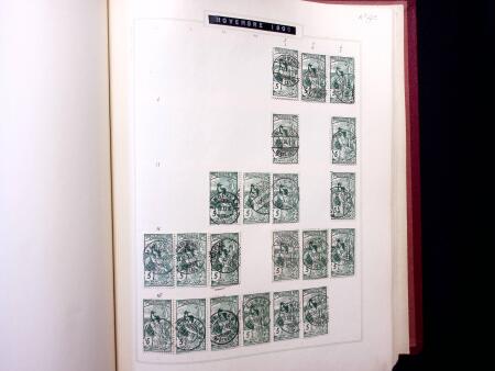 ABSTEMPELUNGEN : Kl. Sammlung in Album mit ca600 Marken