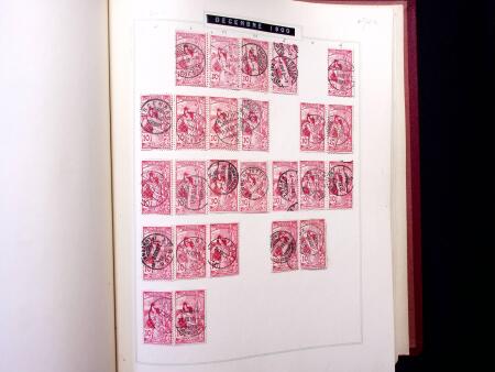 ABSTEMPELUNGEN : Kl. Sammlung in Album mit ca600 Marken