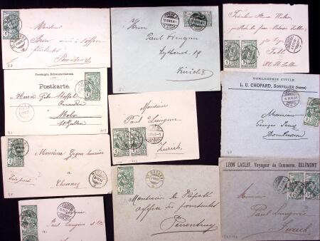 FRANKATUREN : Lot ca200 Briefe und Karten, meistens