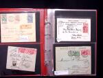 Lot 35 Briefe und Karten in Steckbuch, mit u.a. Buntfrankaturen,