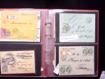 Lot 35 Briefe und Karten in Steckbuch, mit u.a. Buntfrankaturen,