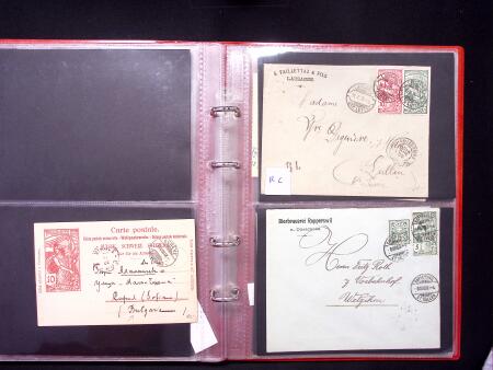 Lot 35 Briefe und Karten in Steckbuch, mit u.a. Buntfrankaturen,