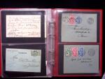 Lot 35 Briefe und Karten in Steckbuch, mit u.a. Buntfrankaturen,