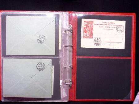 Lot 35 Briefe und Karten in Steckbuch, mit u.a. Buntfrankaturen,