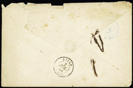 "LETTRE SAISIE / TAXE DOUBLE / N/" +"B.3.R" sur enveloppe