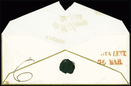 Most decorative Valentine enveloppe with golden line